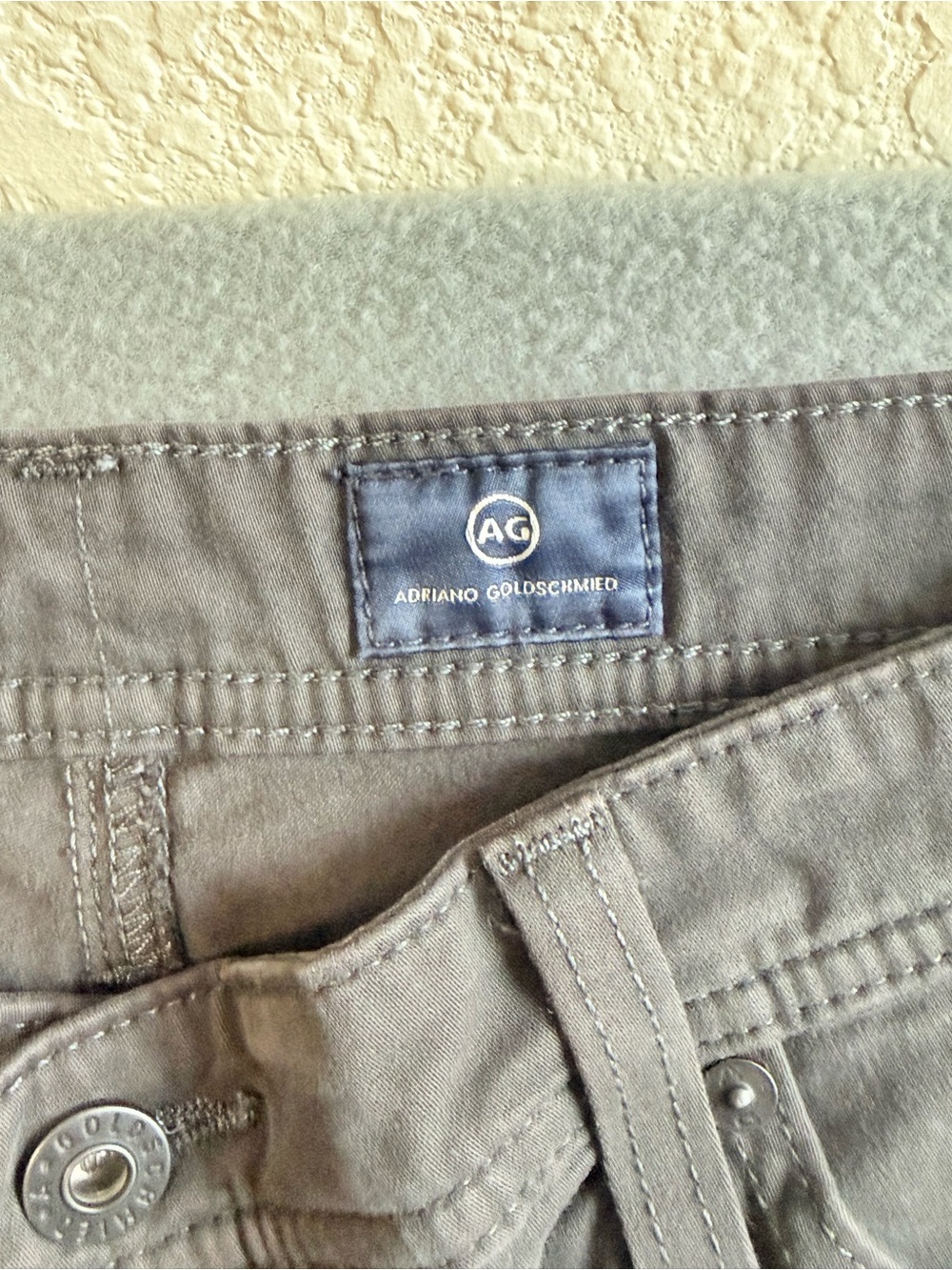 AG Adriano Goldschmied Taupe Tailored-Leg Jeans